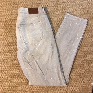 Madewell High Rise Pinstripe Jeans